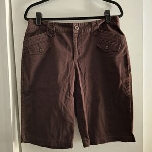 Fashion Bug Women's Dark Brown Bermuda Shorts Casual Style